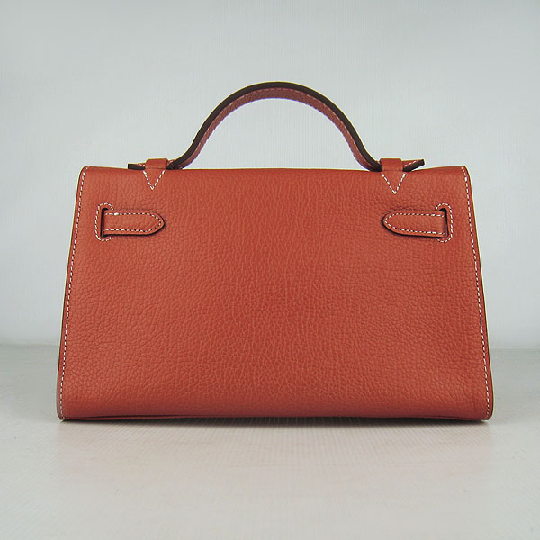 AAA Hermes Kelly 22 CM France Leather Handbag Orange H008 On Sale - Click Image to Close